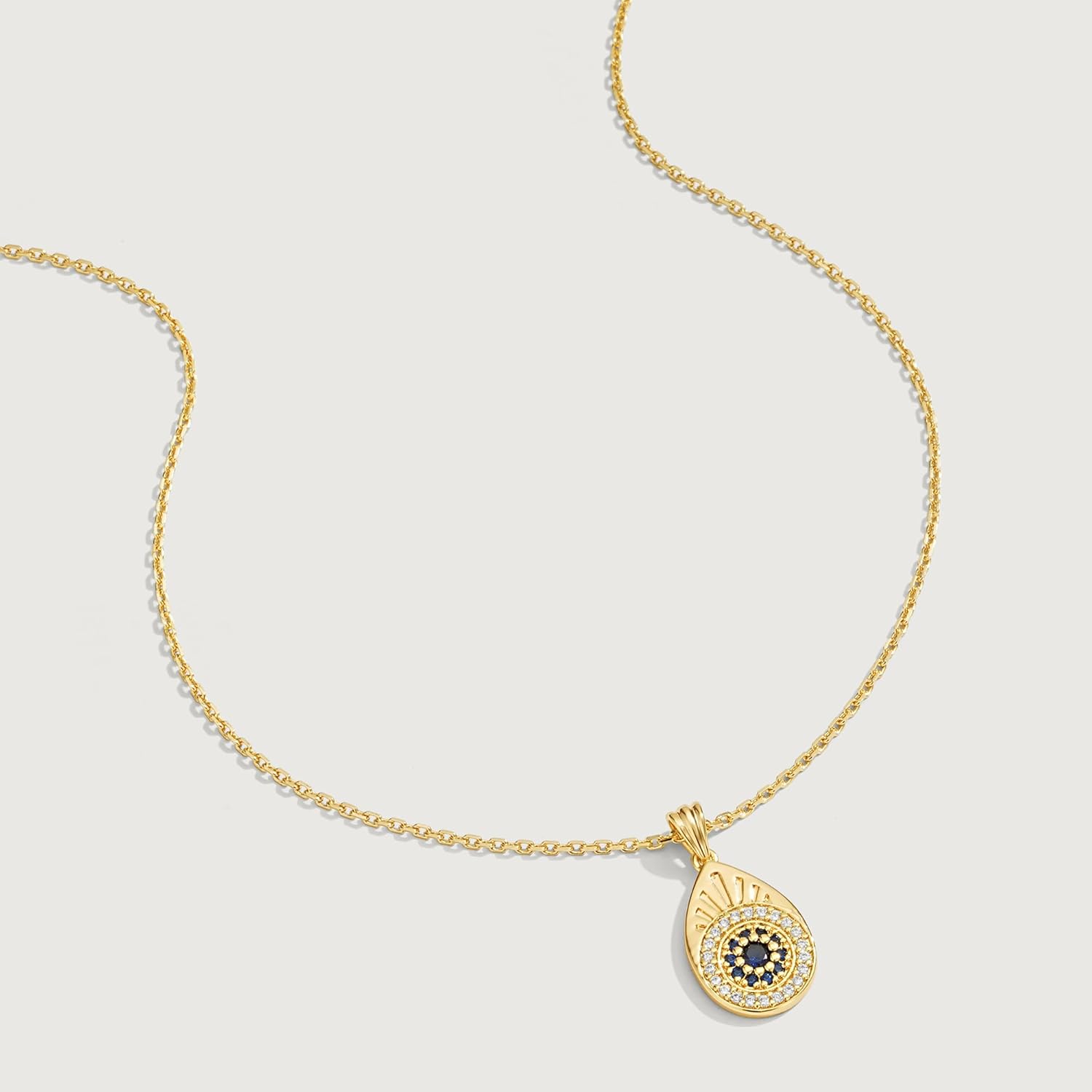 Dremmy Studios Gold Evil Eye Necklace for Women | 14K Gold Plated Cubic Zirconia Pave Evil Eye Choker Charm Chain Pendant Necklace Adjustable Lucky Jewelry Gifts - Image 6