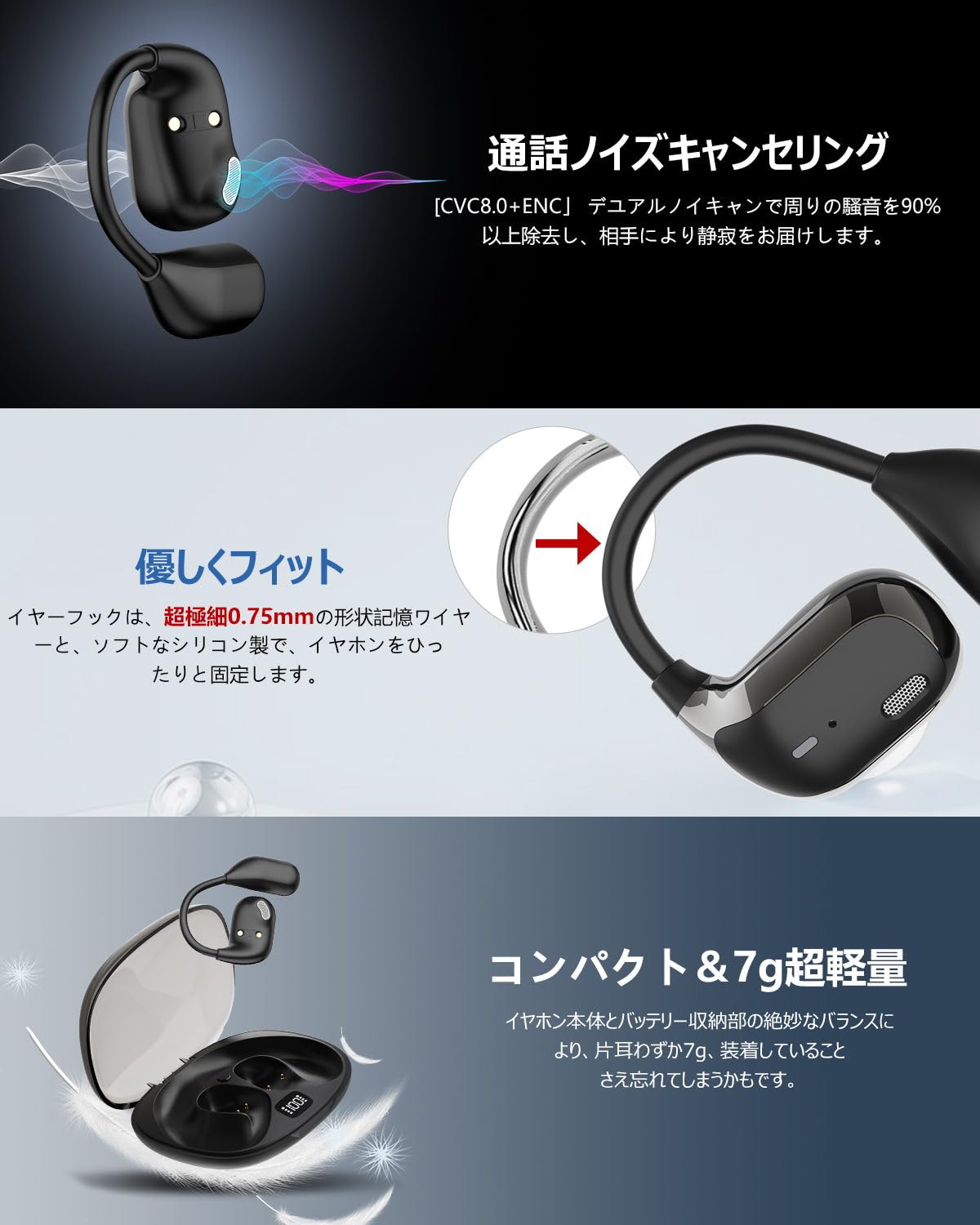 Amazon.co.jp: イヤホン bluetooth【2025年進化モデル！究極の装着感と
