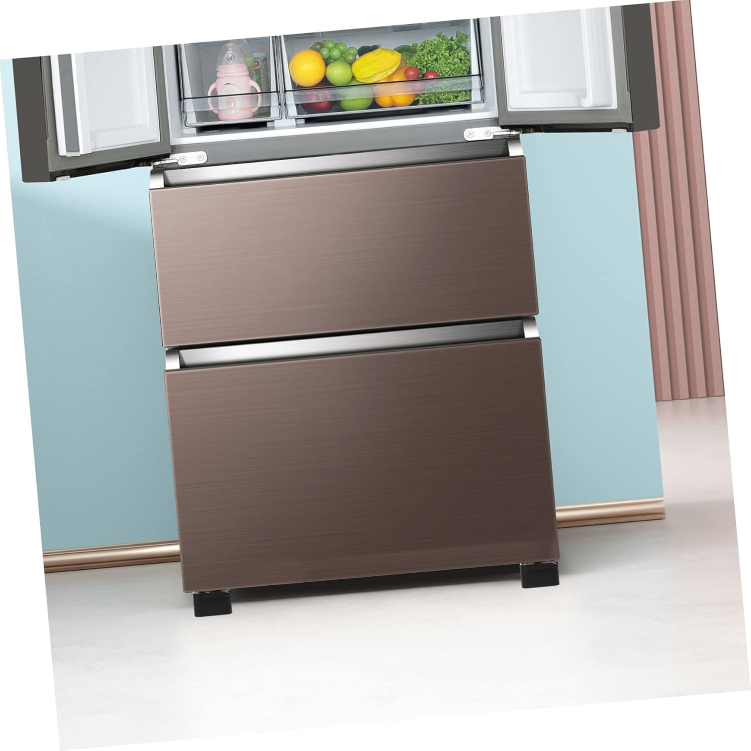 Mikinona 1set Adjustable Bed Risers and Furniture Supports Heavy Duty Couch and Chair Height Extenders for Desk Sofa and Dorm Room Use Non- Design for Stability and Floor