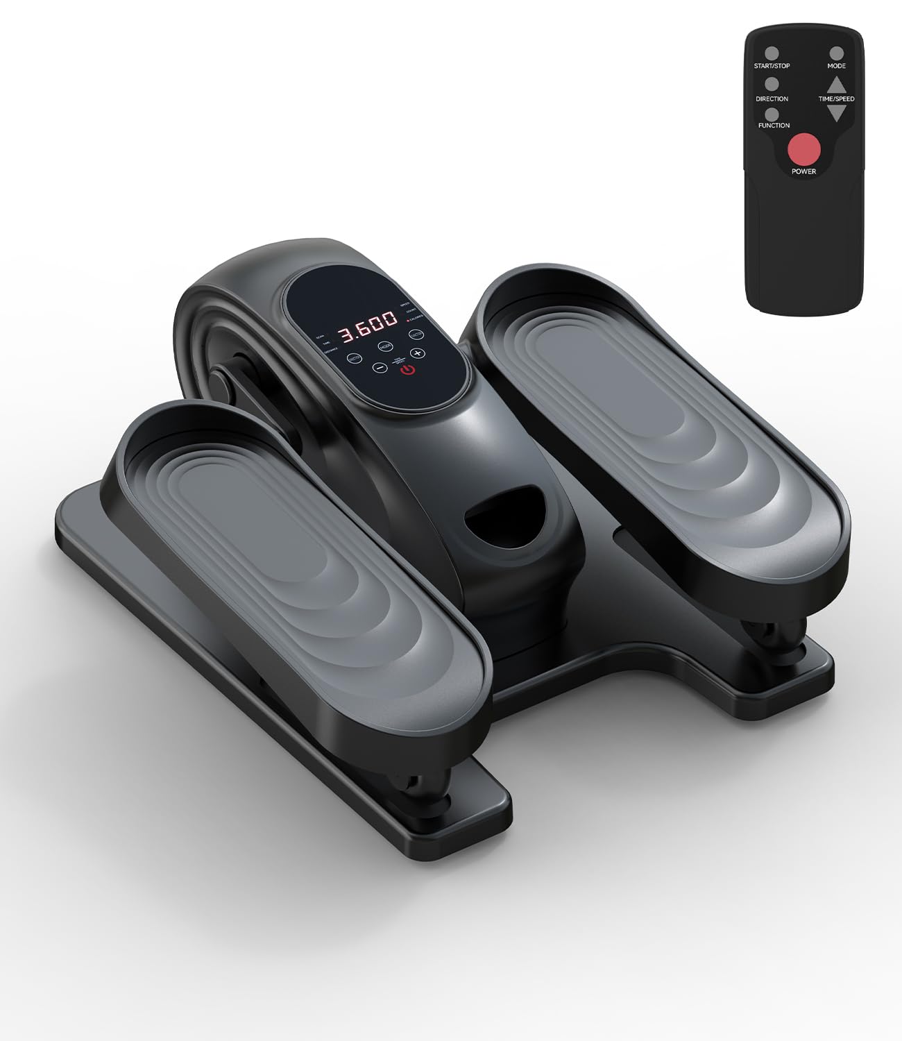 Pedaliera Riabilitazione Elettrica, Ellittica da Casa per Anziani - Pedaliera per Esercizi Gambe, Ellittica Elettrica <15dB Silenziosa, 15 Velocità, Display LED, Telecomando, Compatta 45.5x30.5x15cm