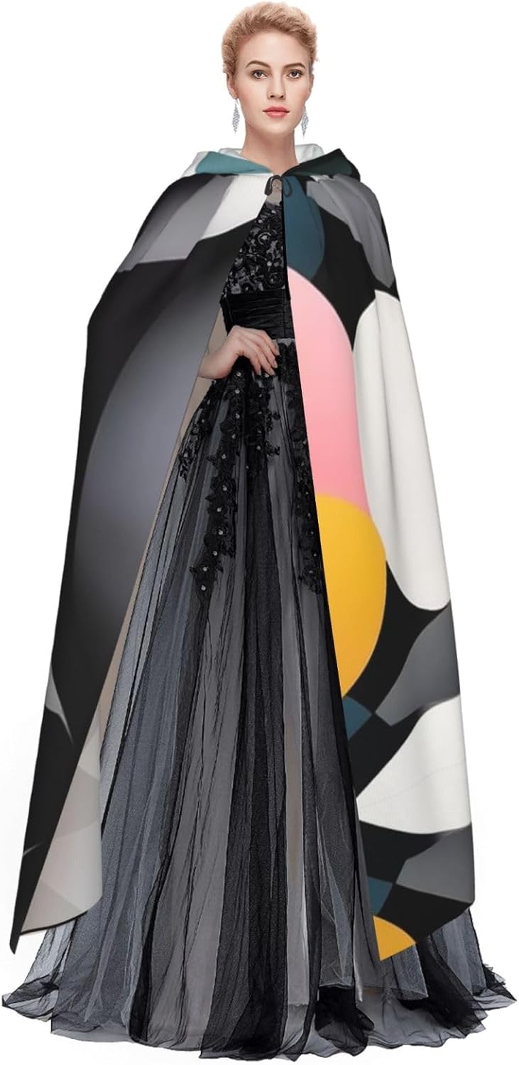 Kaleidoscope Corridor Unique Darkness Poncho Shawl - Customizable Wearable Blanket for Women, Perfect Halloween Costume Accessory, Knight, Akatsuki, and More