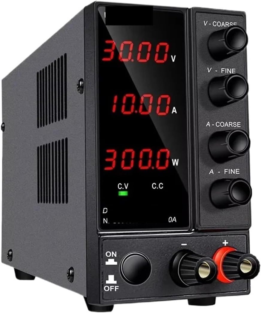 Voltage Reglator Stabilizer Adjustable DC Power Supply 30V 10A Voltage Regulator Stabilizer Switching DC Power 60V 5A 120V 3A(Black 4Digits 30V 6A)