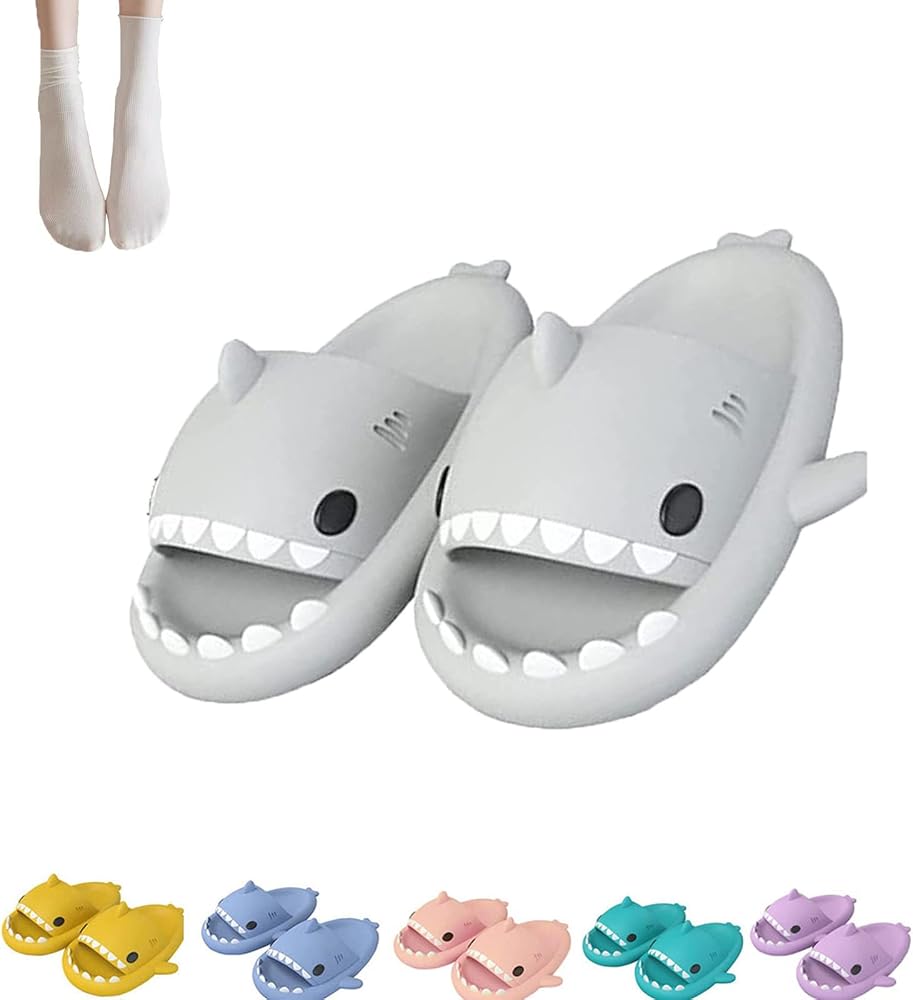 Shark Slippers, Cloud Shark Slides, Shark Cloud Slides, 2022 Summer