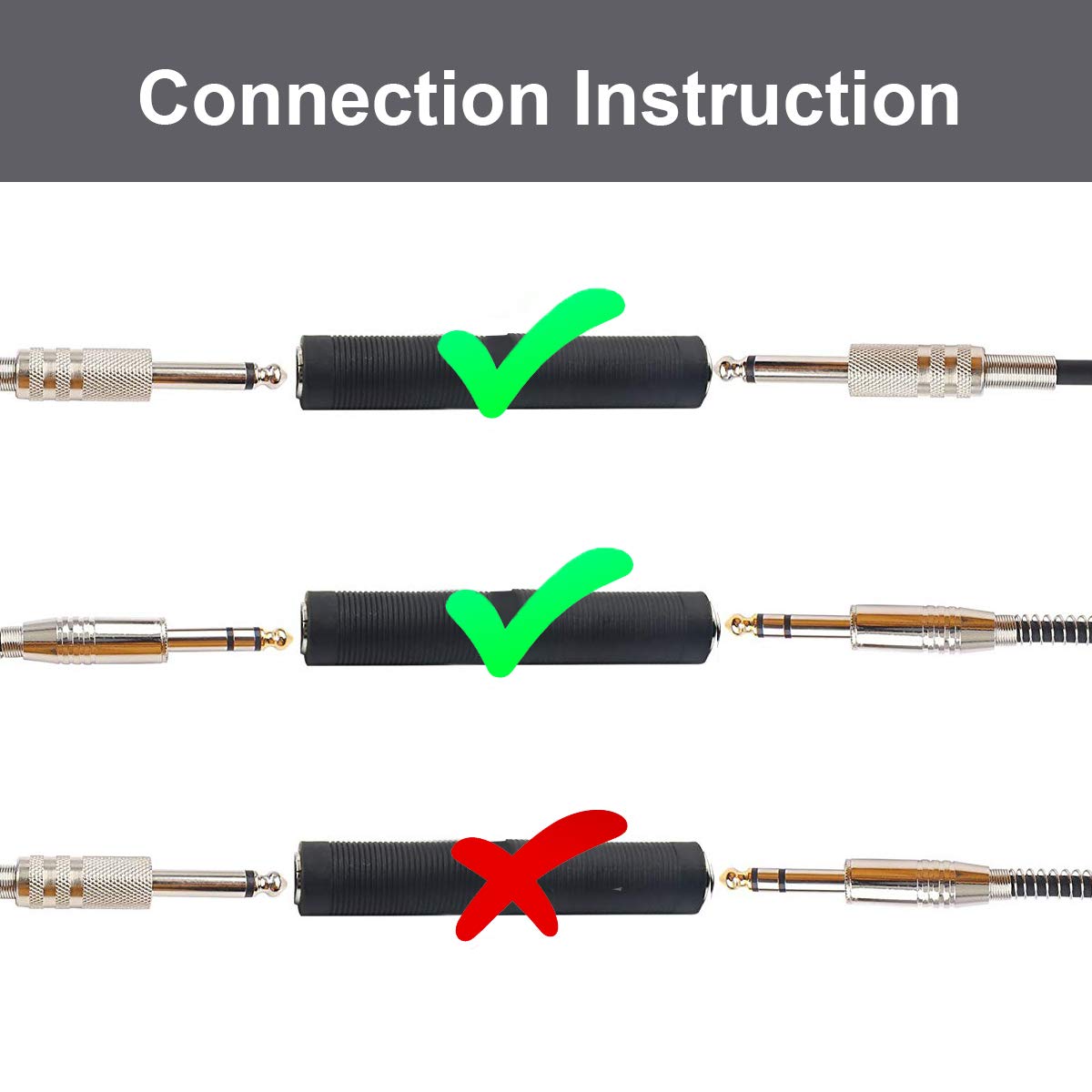 Adattatore Audio 6.35mm Stereo Femmina/Femmina - Adattatori Audio E