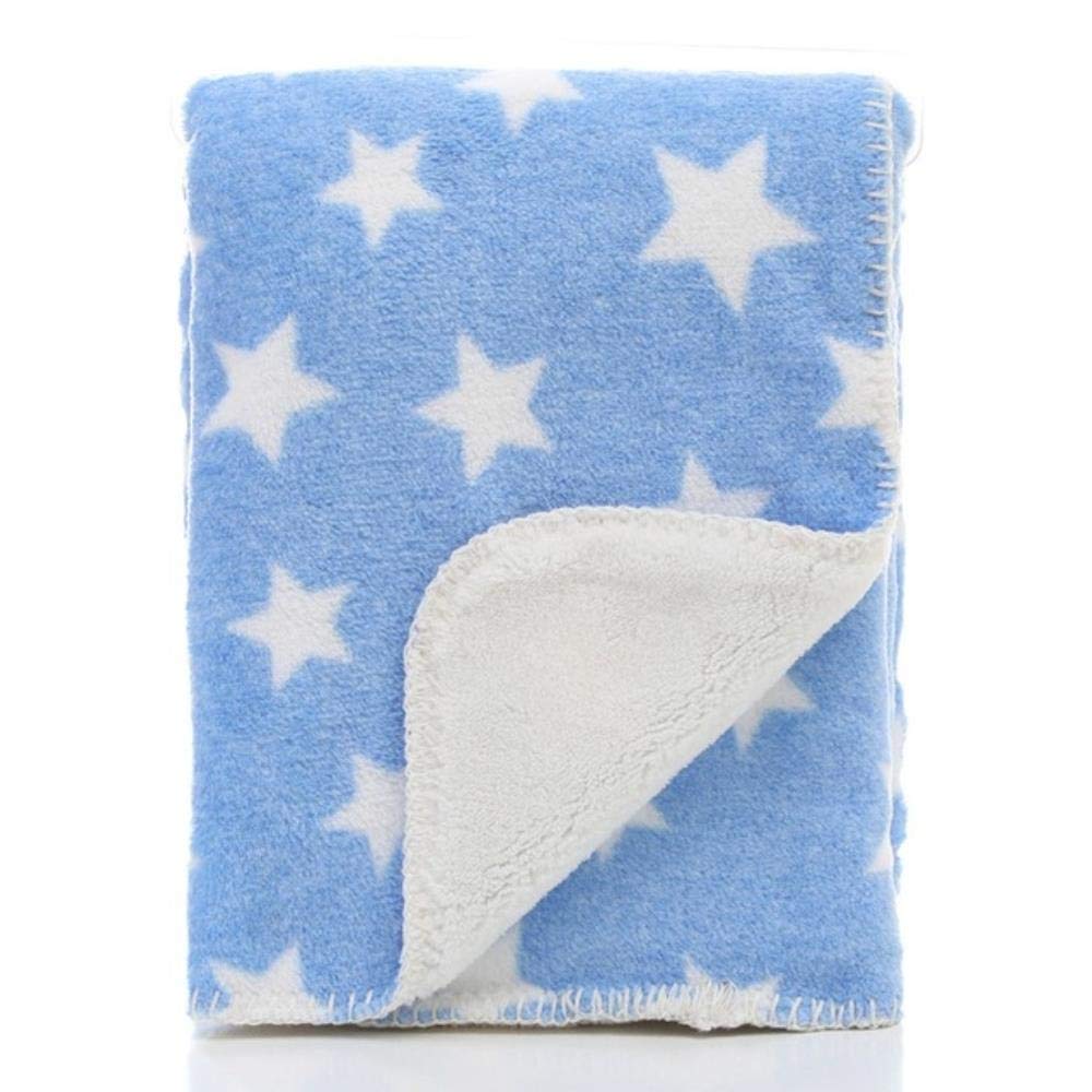 Decke Decke Thermische Korallen-Fleece-Stern-Decke Nap-Empfang Von Wrap Bettwäsche Bebe Decken,Braun,100X150 cm.