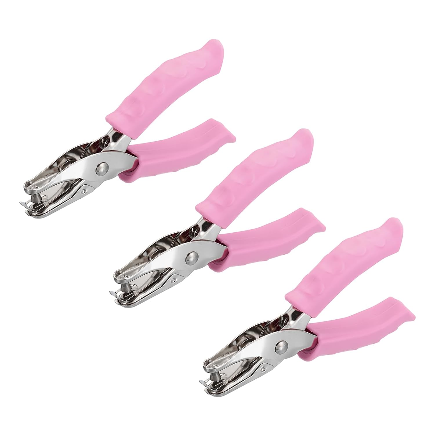 YOKIVE 3 Pcs Single Hole Punch Hole Paper Puncher | Metal Paper Punching Tool Great for Packaging Card Scrapbook Notebook, (Light Blue 1/4")