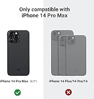Vista 5 de PITAKA Funda para iPhone 14 Pro Max compatible con MagSafe, funda delgada y ligera para iPhone 14 Pro Max de 6.7 pulgadas con una sensación táctil