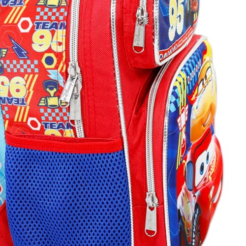 Disney Cars Mini Backpack with Lunch Box for Kids - Bundle with Pixar 12" School Bag, Lunch Box, Stickers, More | Pixar Cars School Supplies for Boys4