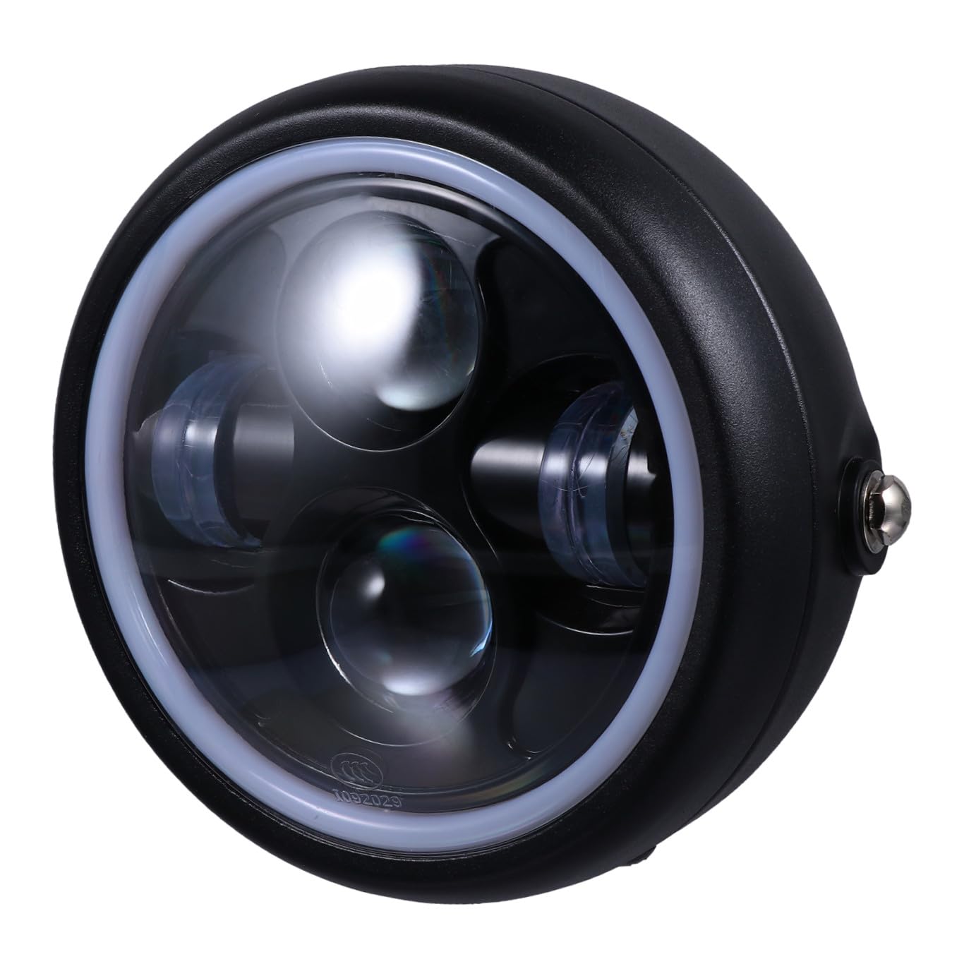 LED Inossidabile 35w 12v Vetro Retro Acciaio per Motocicletta Faro Sicura Guida Notturna in Condizioni di Nebbia e Pioggia