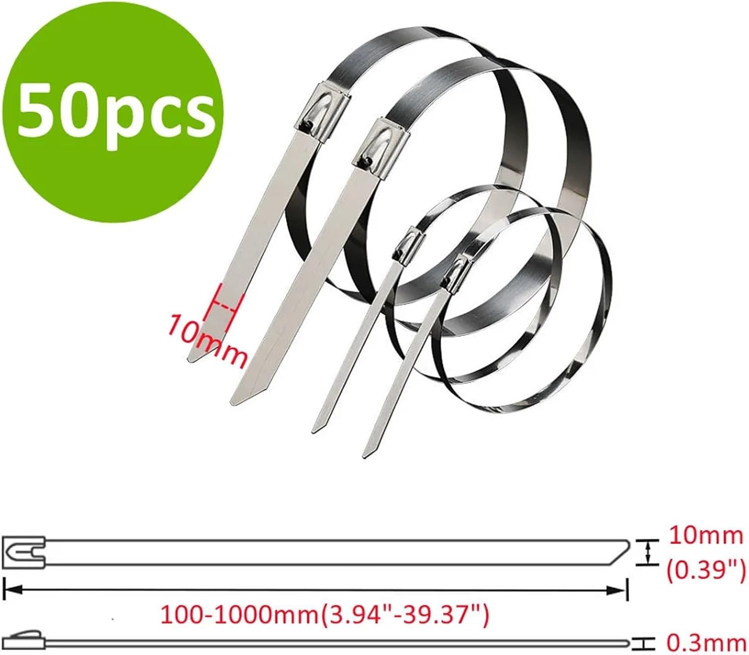 エスコ 11.9x610mm 結束バンド(316ステンレス製/100本) EA463FB-610 1箱(100本)（直送品） - アスクル ステンレス製の結束バンド、 304ステンレススチールケーブルタイ シルバー 10x(100-250)mm 10-50個パック 排気ラ