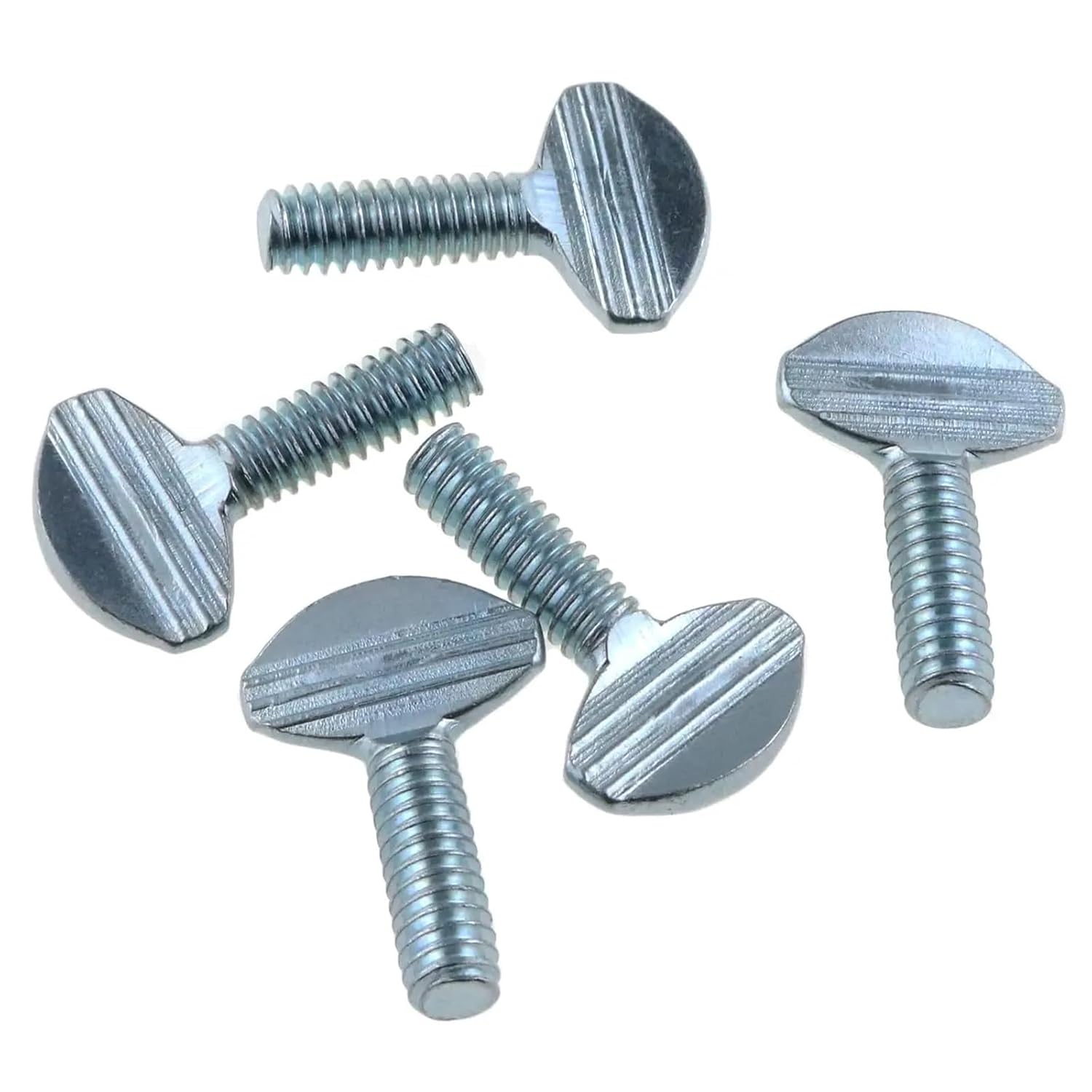 Thumb Screw 20PCS Silver Carbon Steel Thumb Screw Galvanized Rack Screw， 1/4 Screws for Woodworking Assembly Stand Machine