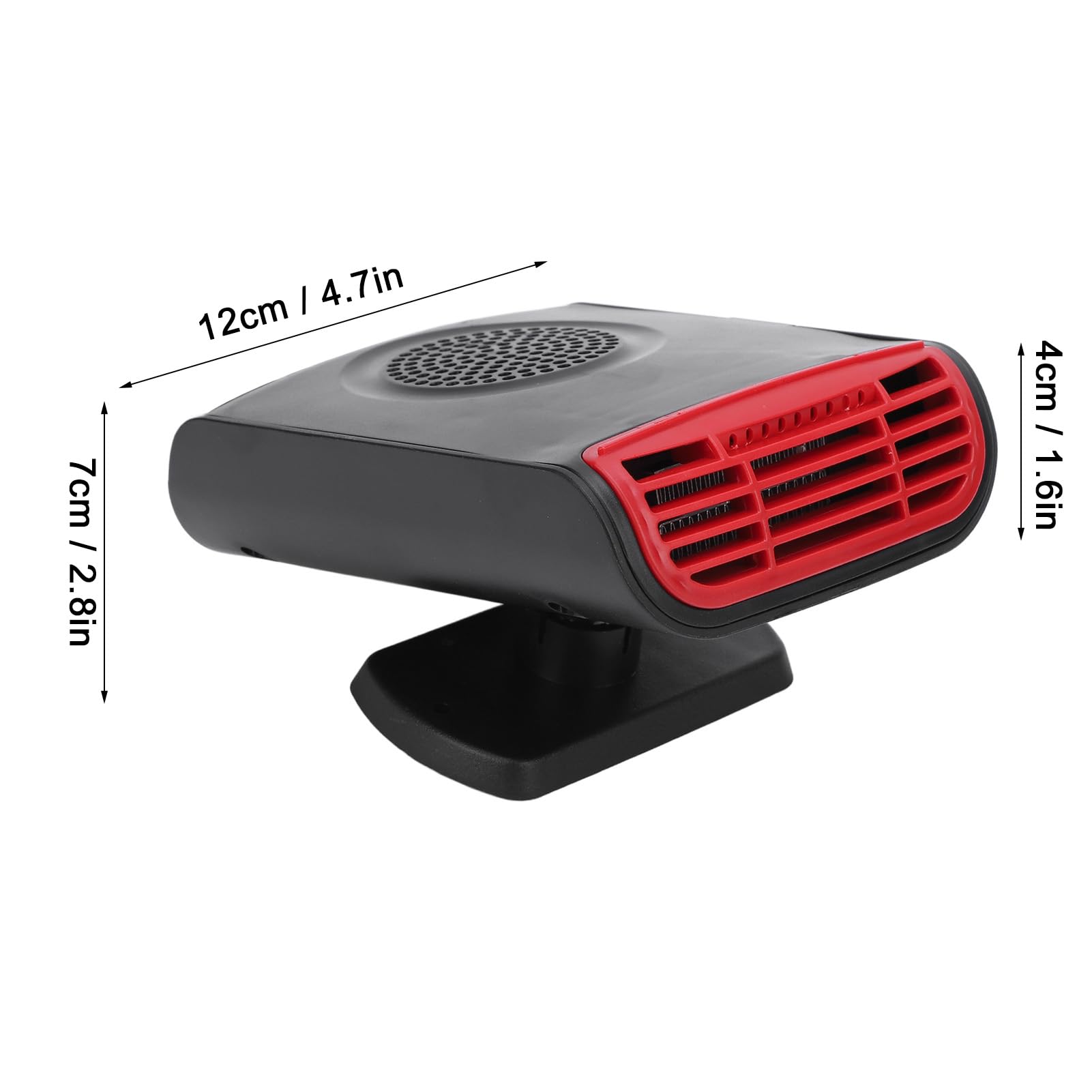 Chauffage de Voiture Portable, Désembueur et Dégivreur de Pare-brise 12 V 150 W, Ventilateur de Chauffage et de Refroidissement Rapide 2 en 1, à Brancher sur L'allume-cigare pour
