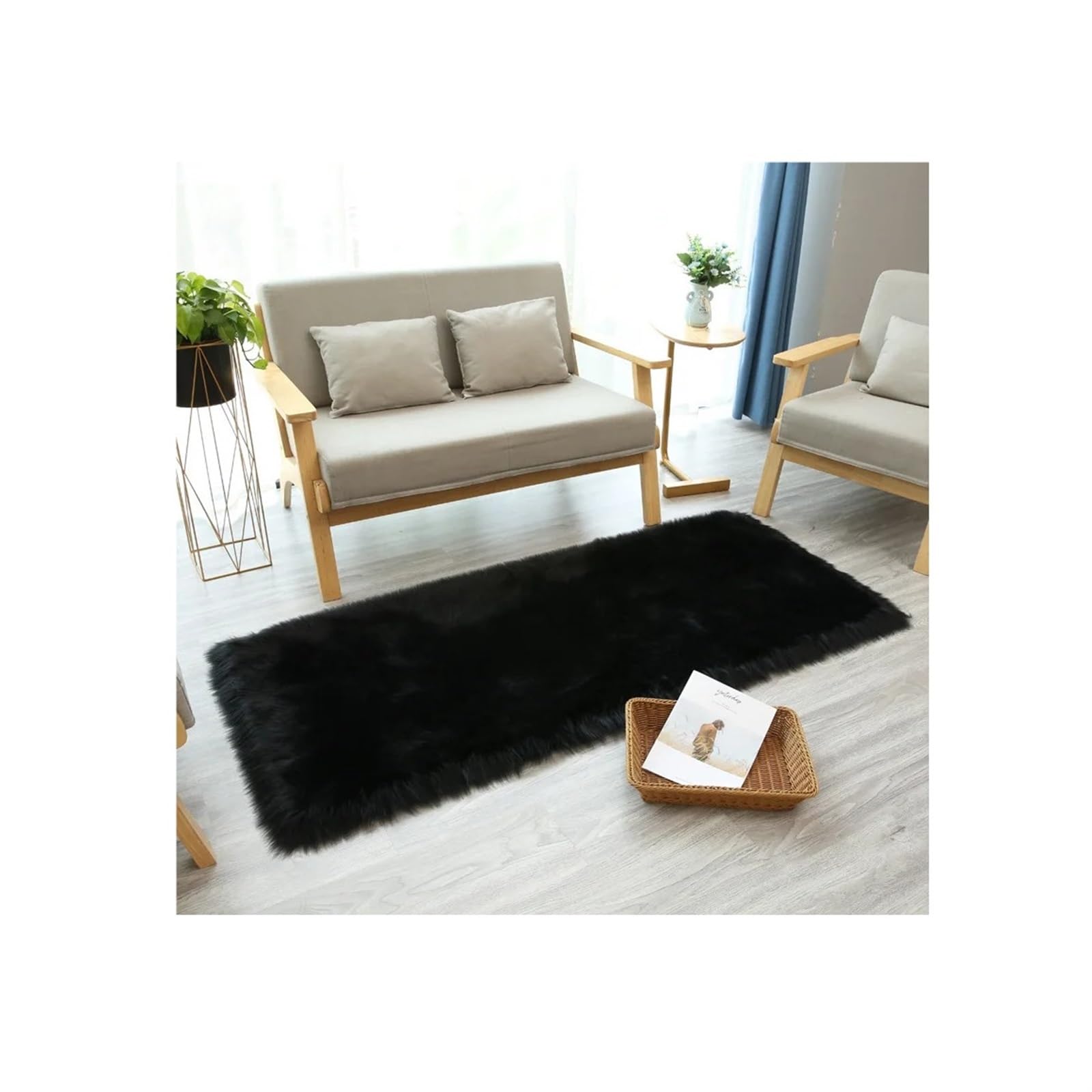 Tapis à poils longs moquette moelleuse salon et décoration de sol chic