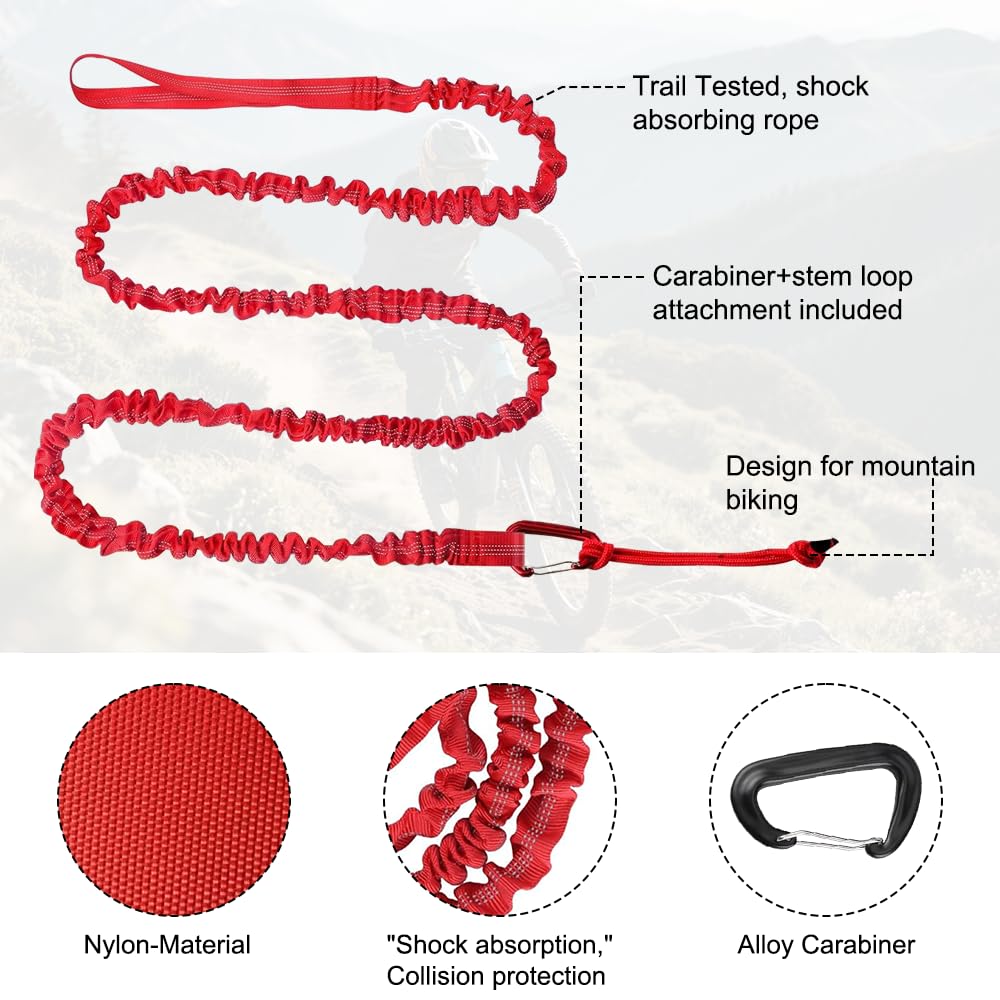 Corde de Remorquage de Vélo, Sangle avec Crochet de Sécurité, Capacité 500lb/225 kg