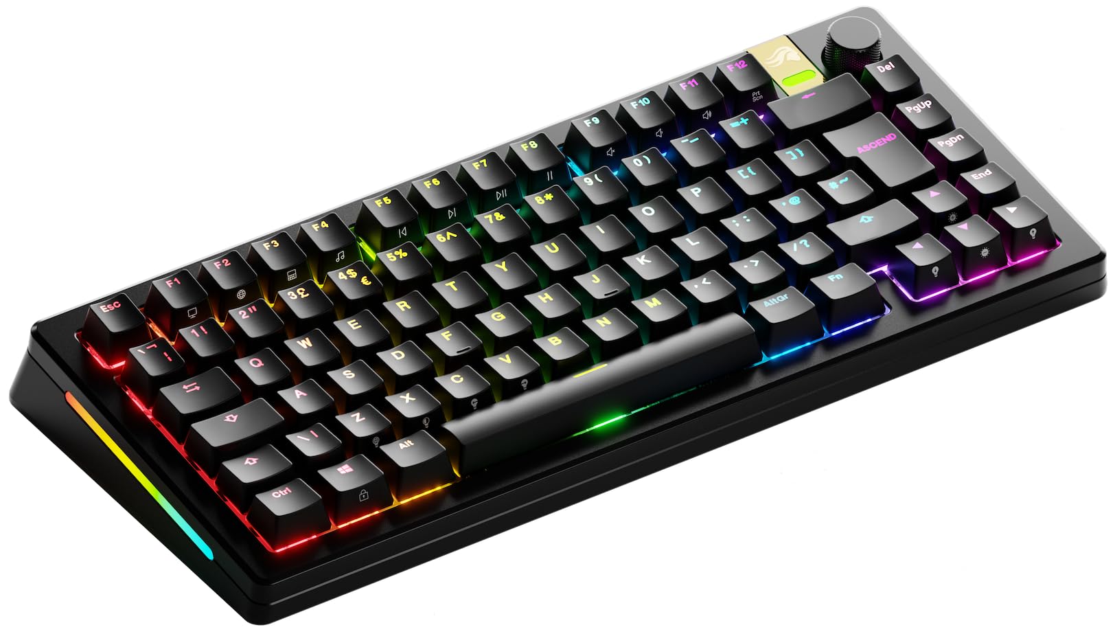 GLORIOUS Gaming GMMK 3 PRO HE: Wireless Gaming Keyboard Rapid Trigger, Hall Effect, Full Aluminum Body, 8K Polling Rate, Hotswap MX & HE Switches, Adjustable Actuation, TKL 75%, UK QWERTY - English