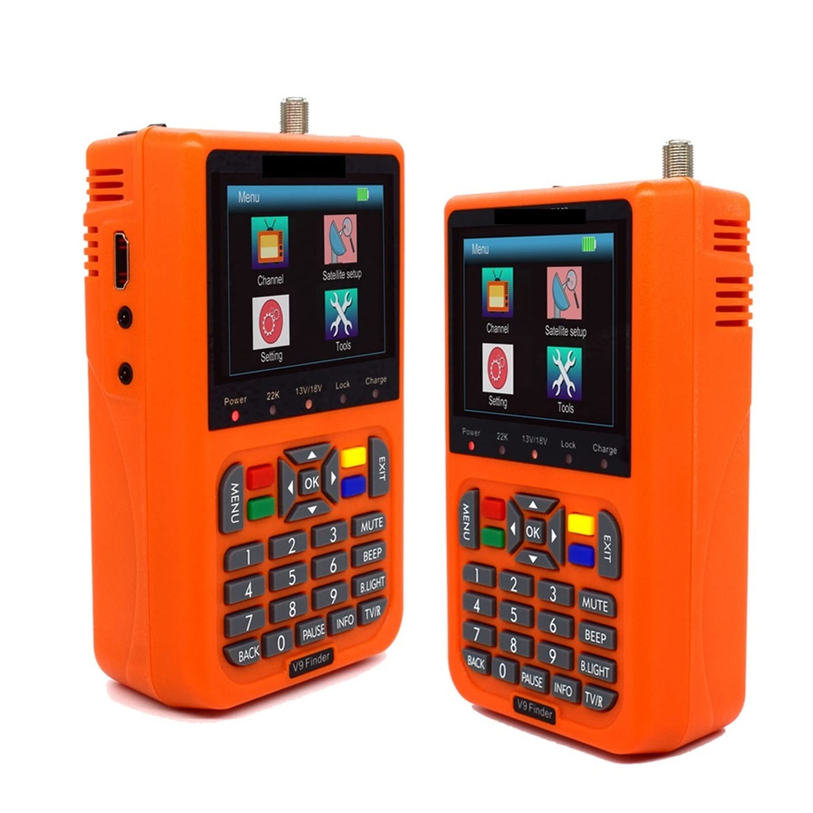 V9 Finder HD Satellite Finder DVB S2 Digital H.265 Full 1080P Batería incorporada de 3000mAh FTA 3.5 "LCD Sat Finder(Other)