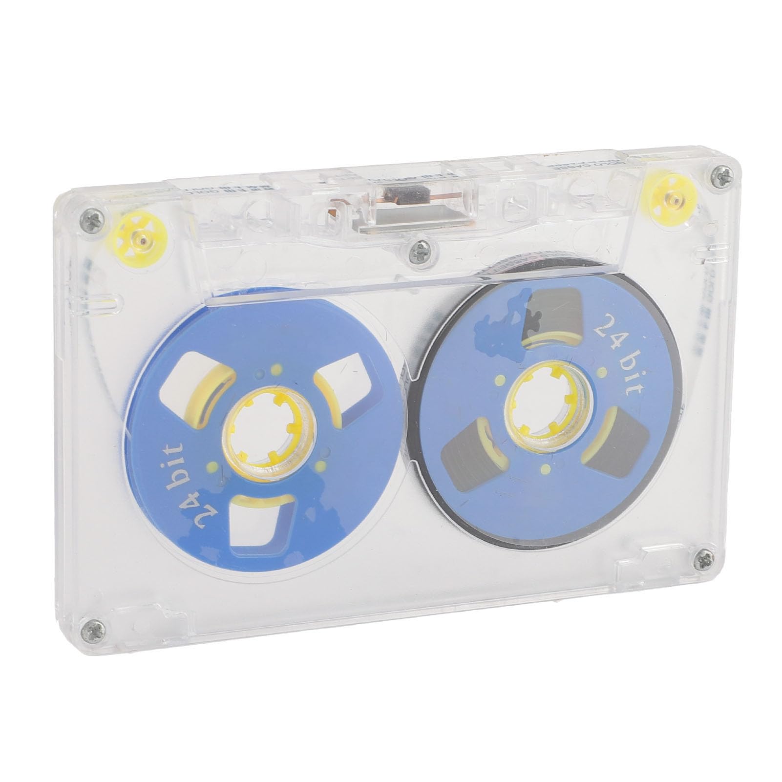 60-Minute Blank Audio Cassette Tape with Transparent Case - Durable for Music & Voice Recording Professional Use