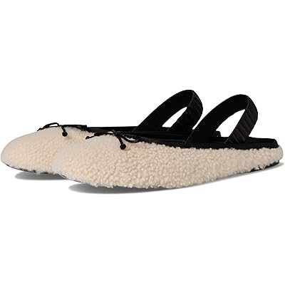 Stuart Weitzman Prima Bow Shearling Slingback natural/black