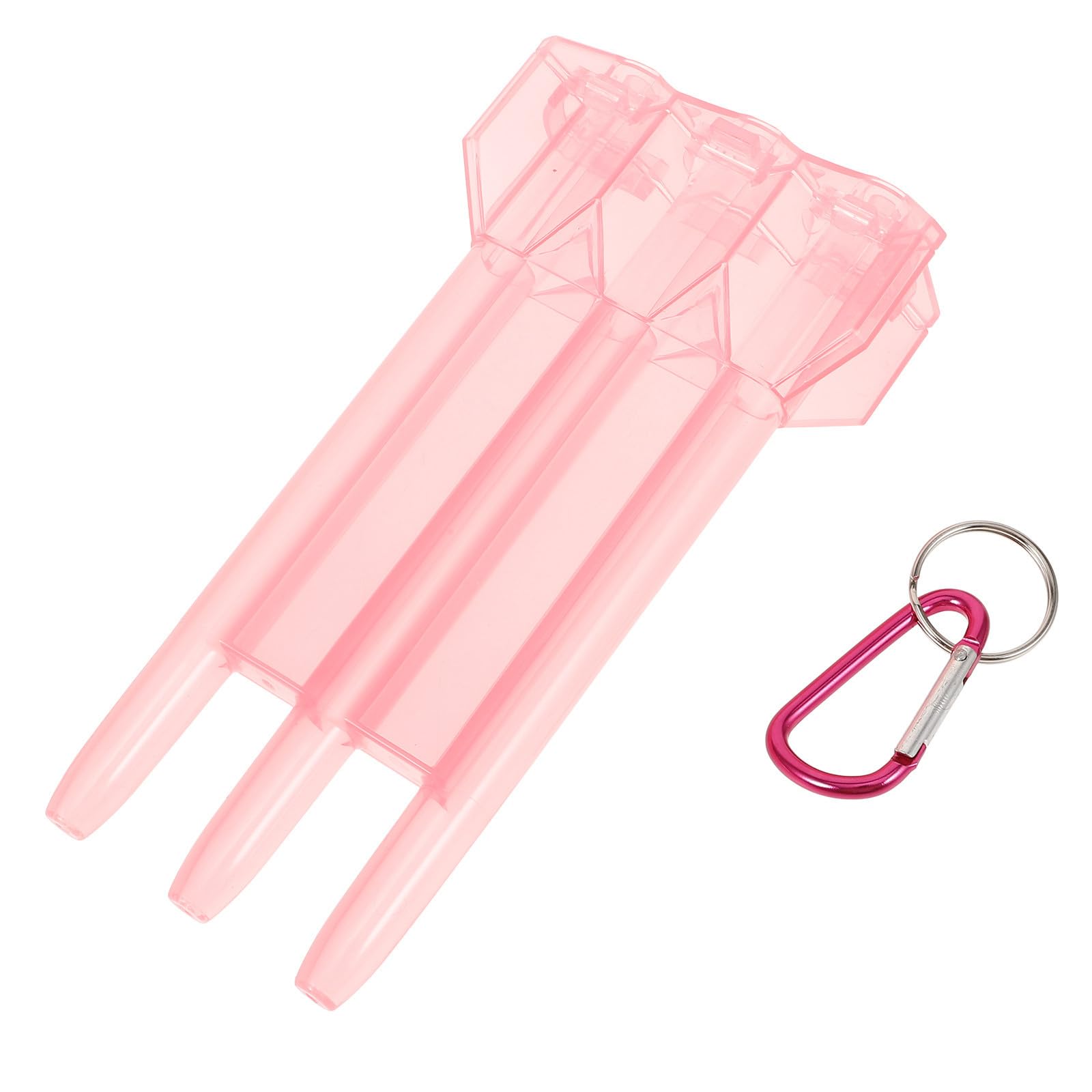 GOOHOCHY Pink Hard Shell Dart Case, Plastic Storage Box with Buckle