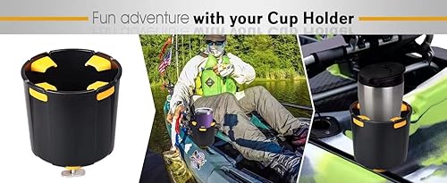 Miniatura 9 de Portavasos para kayak multifuncional, soporte para bebidas, soporte para botellas, soporte para teléfono, almacenamiento de herramientas de pesca y