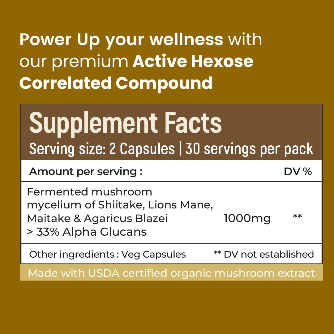 Rooted Active's Organic Active Hexose Correlated Compound (60 Capsules) - Image 5 thumbnail