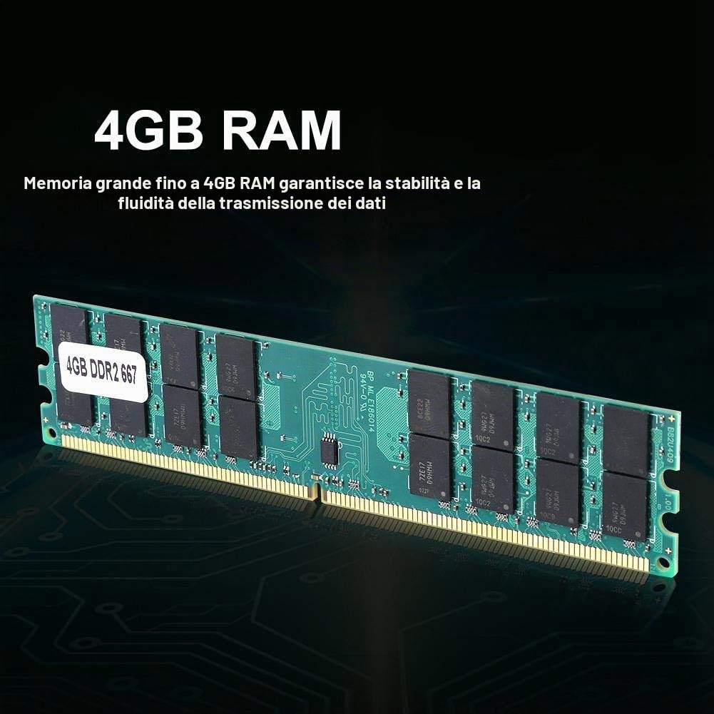 Yunir DDR2 4 GB di Memoria ad Alta capacità 240PIN PC2-5300 667 MHz Modulo di Memoria ad Alta frequenza per Computer Desktop