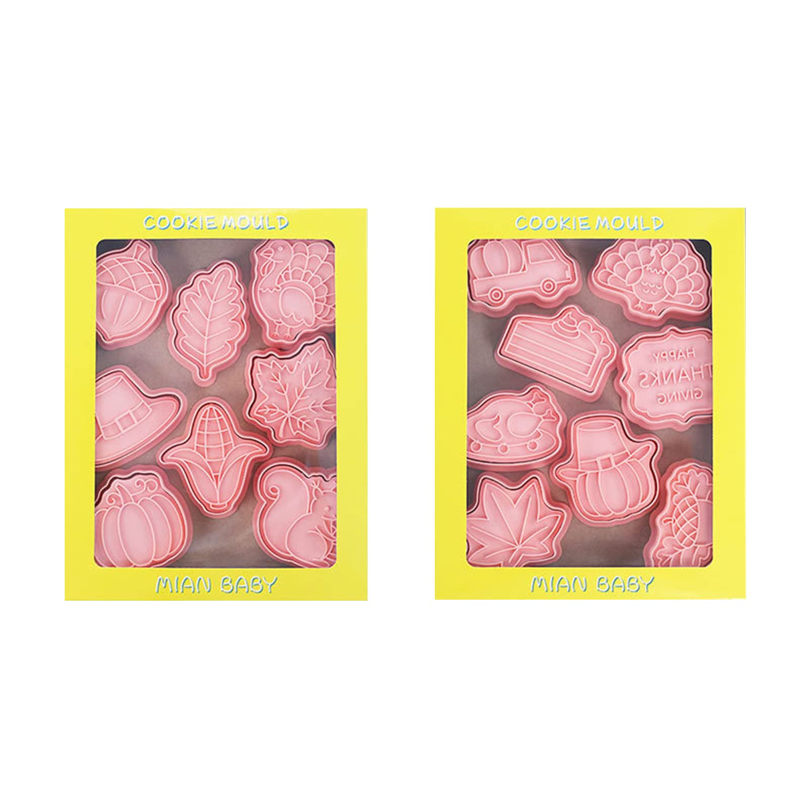 Buxuaaaa Multicolor 16Pcs Thanksgiving Theme Cookie Cookie Mold Biscuit Biscuit For Thanksgiving Day Molds