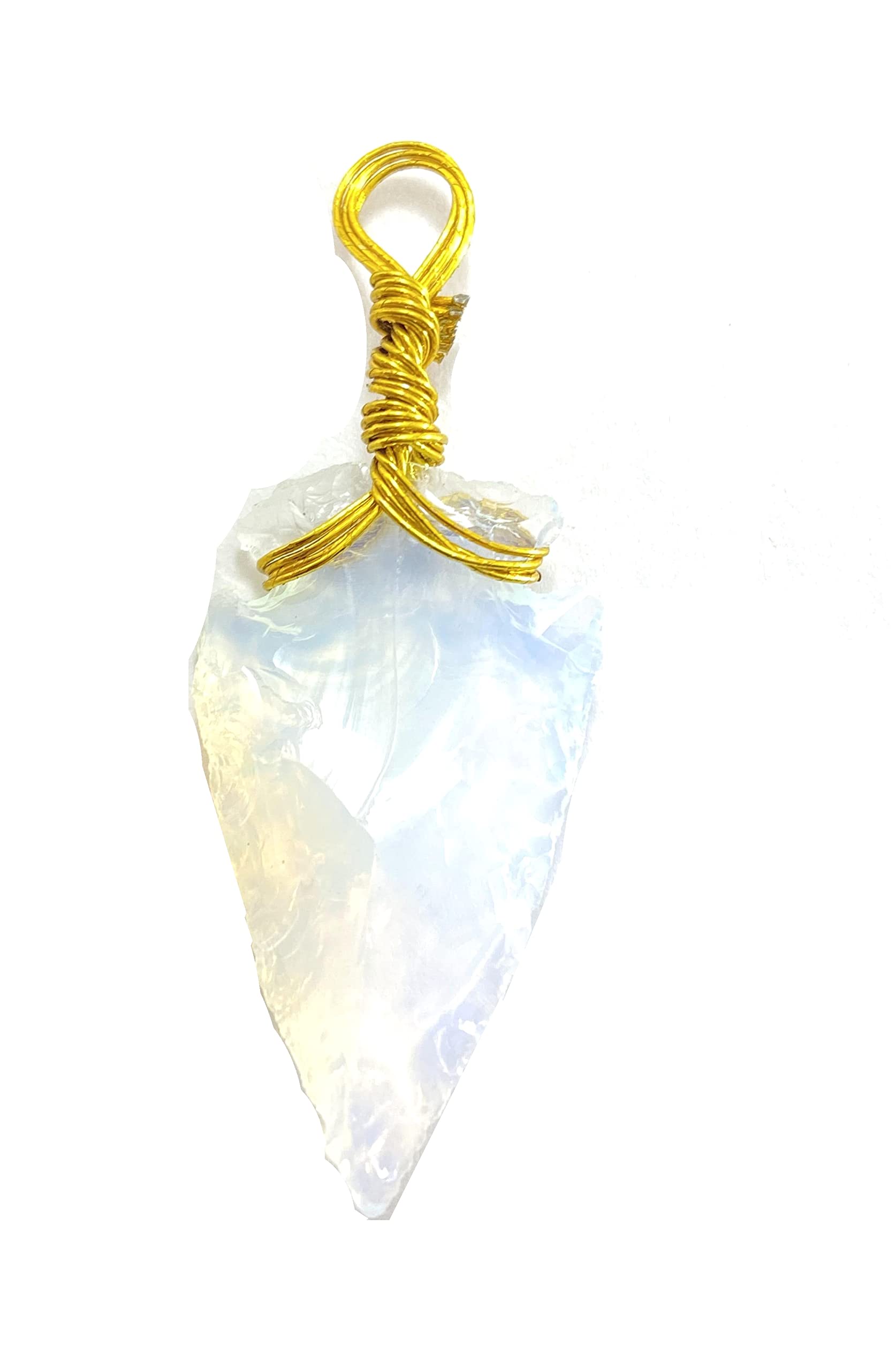 Blue Obsidian Arrow Head Crystal Pendant For Unisex