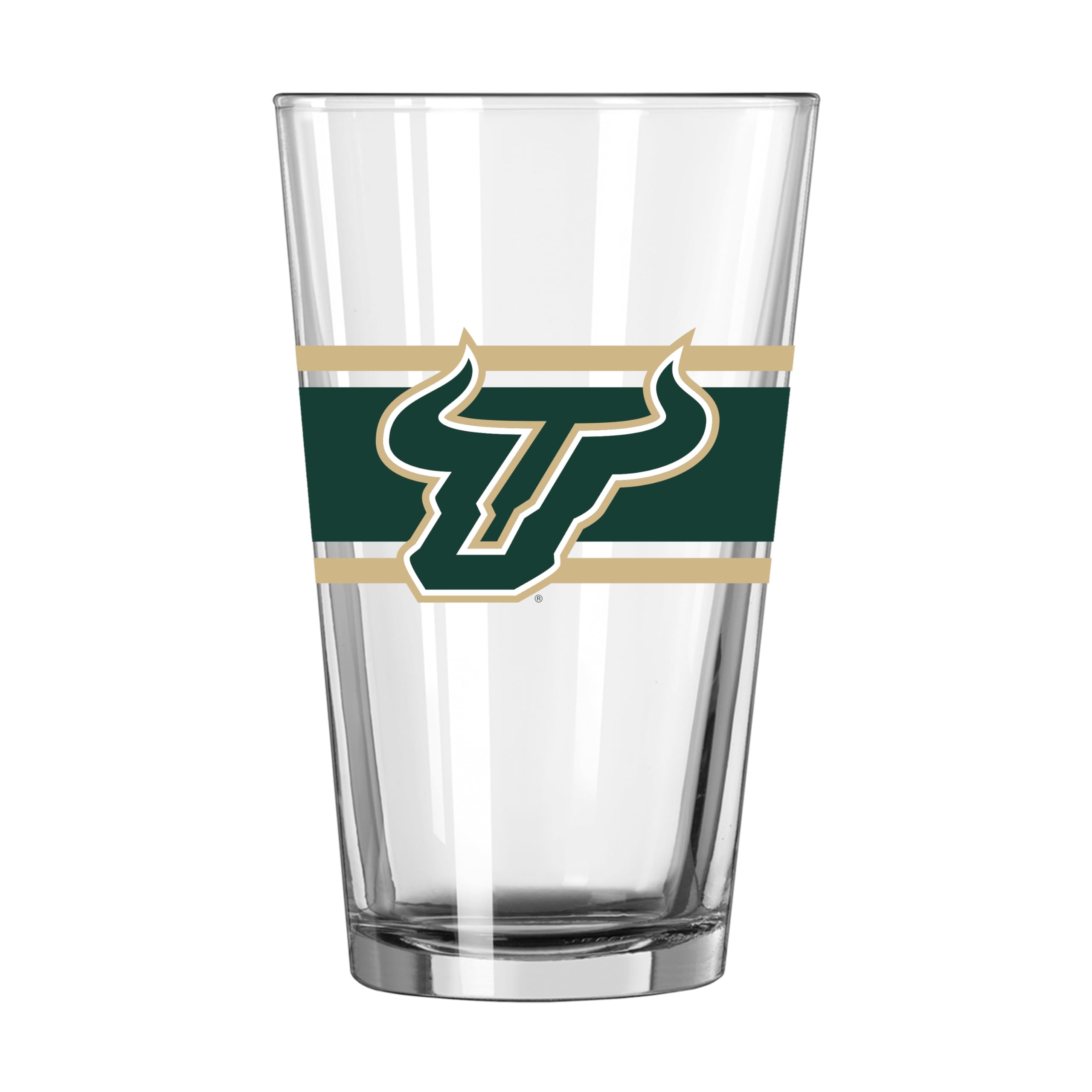 Logo Brands NCAA 16 oz Pint Glass - Durable Glass With Bold Team Color– Chip-Resistant Rim Drinkware For Fans, Tailgates, Home Bars &amp; Everyday Use