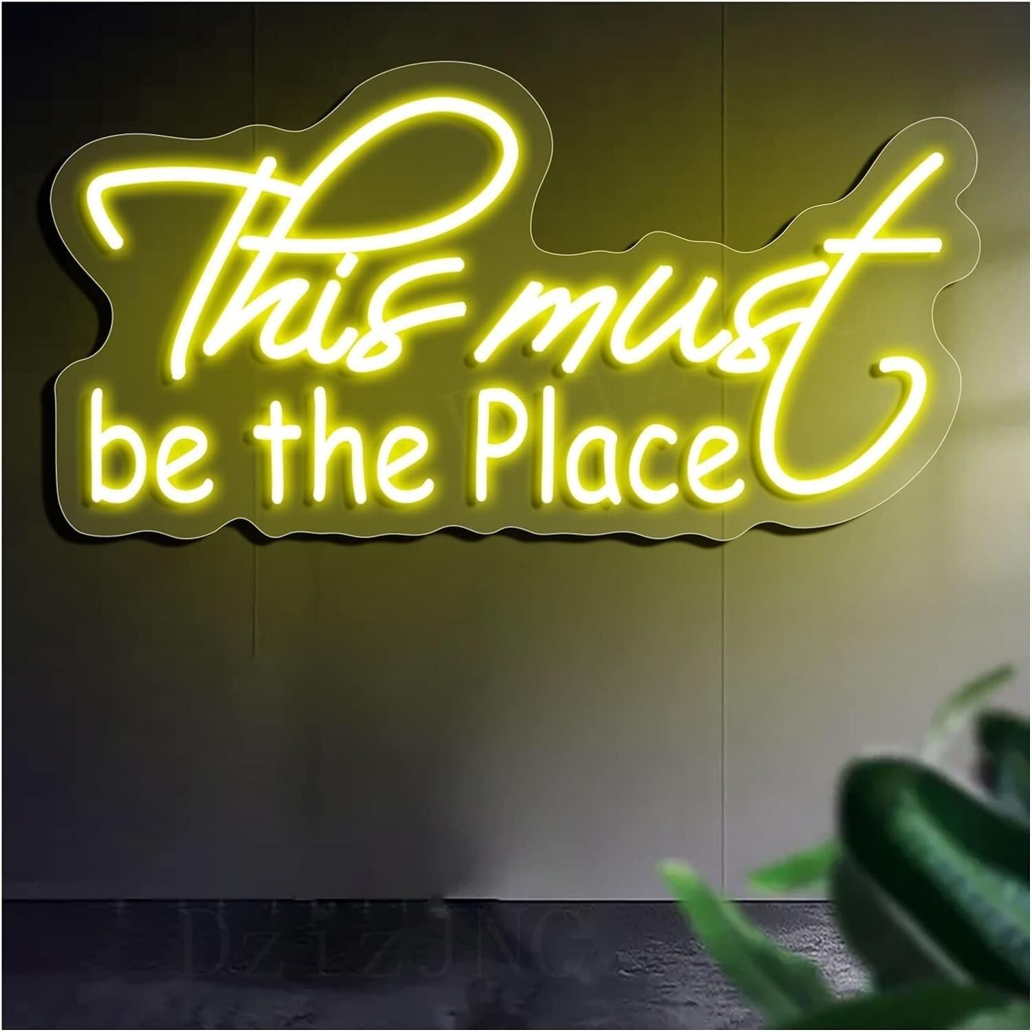 WaiDXn LED Neon Light Sign,Transparent Led Wall Hanging Acrylic Wedding Decor(76x38cm)