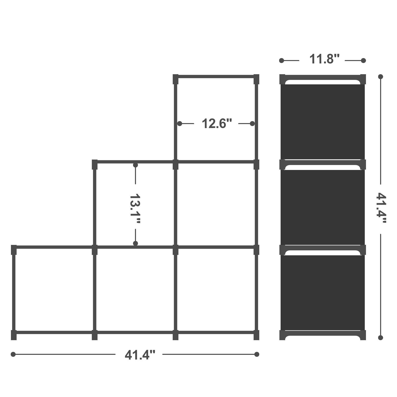 SONGMICS 6 Cube Storage Shelves, Modular Bookshelf Toy Rack, Display