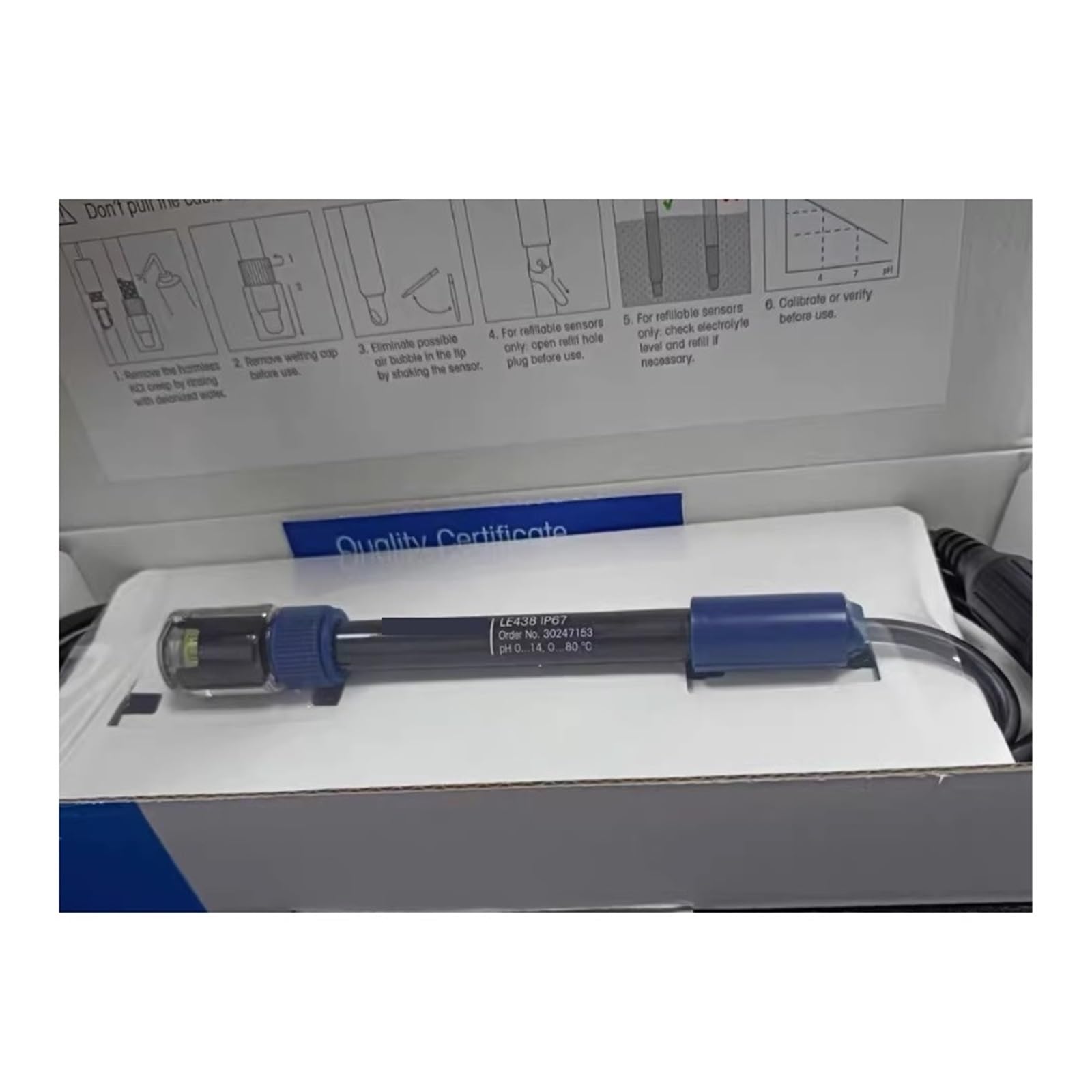 Elettrodo PH LE438LP67-2M 30247153 0-14 0-80℃