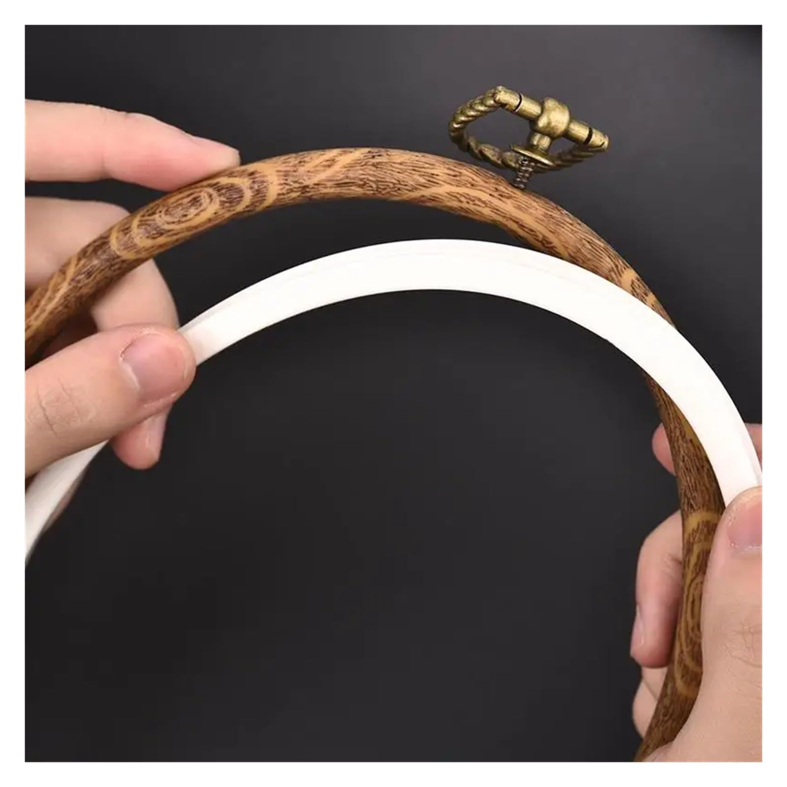 MRKU Soporte para Bastidor de Bordado DIY, Kit de Costura para Punto de Cruz, Mini Juego de plástico, Marco Redondo, Ovalado y Cuadrado, Anillo, máquina de Costura, Bucle para Mano
