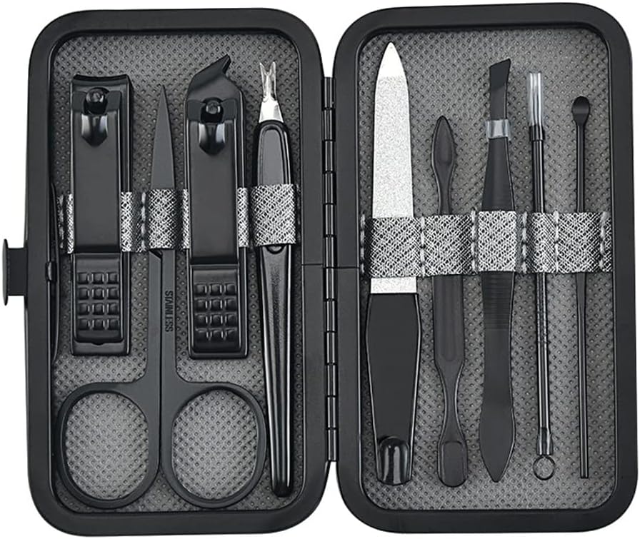 Nail Clipper Manicure Pedicure Set Portable Travel Stainless Steel Nail Clipper Tool Kit Nail Set(E)
