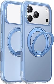 Torras Apple iPhone 17 Pro Max ile Uyumlu Ostand R Air MagSafe K l f, Mavi