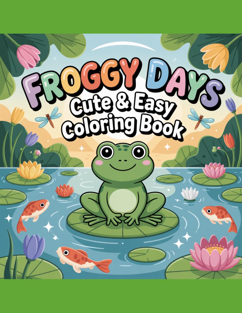 Froggy Days: Cute and Easy Coloring Book