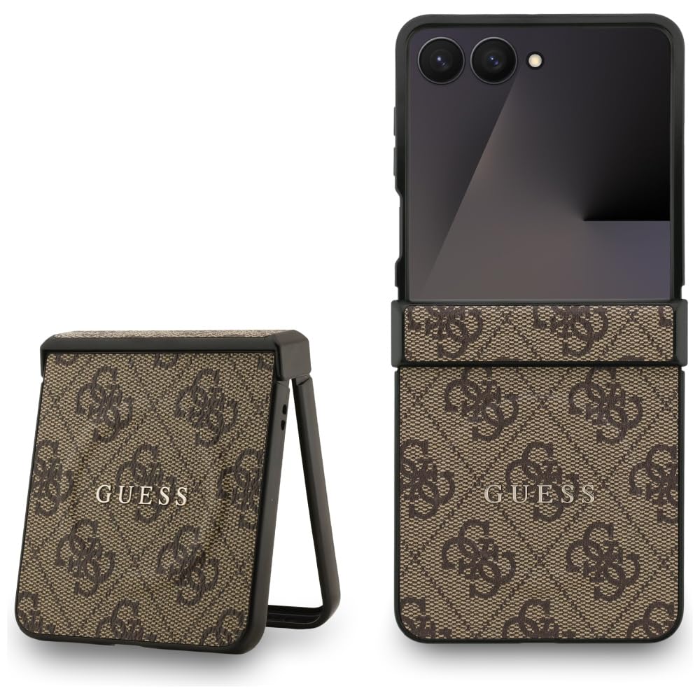CG Mobile Guess 4G - Funda clásica Compatible con MagSafe para Samsung Galaxy Z Flip7 (marrón)