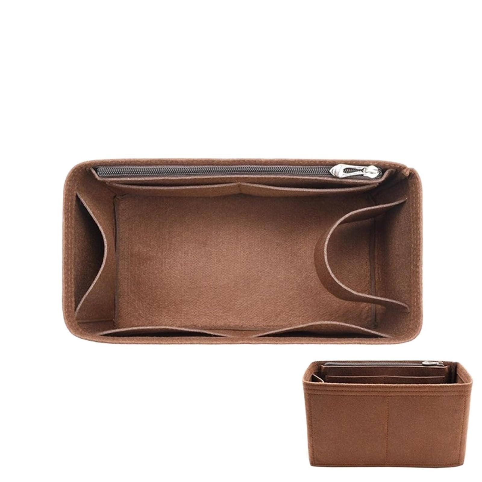 Organizer tascabile in feltro per borsa LV Speedy 25 30 35, tasca interna sagomata, borsa cosmetica portatile da viaggio(Brown a,For speedy30)