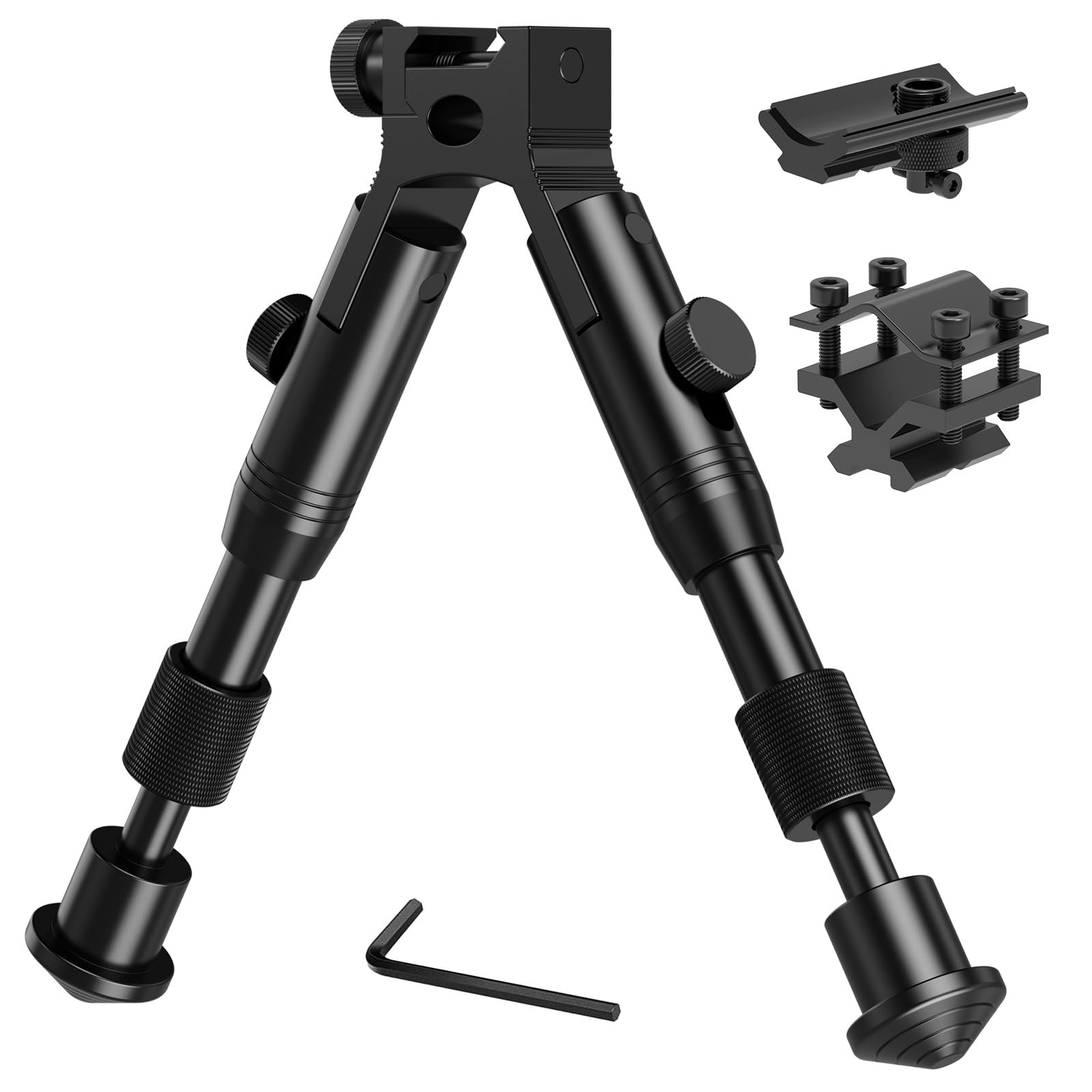 TWOD Tactical Rifle Bipods Adjustable 6-9/6.3-6.9 inch Fit Picatinny Rail with Extra Adapter