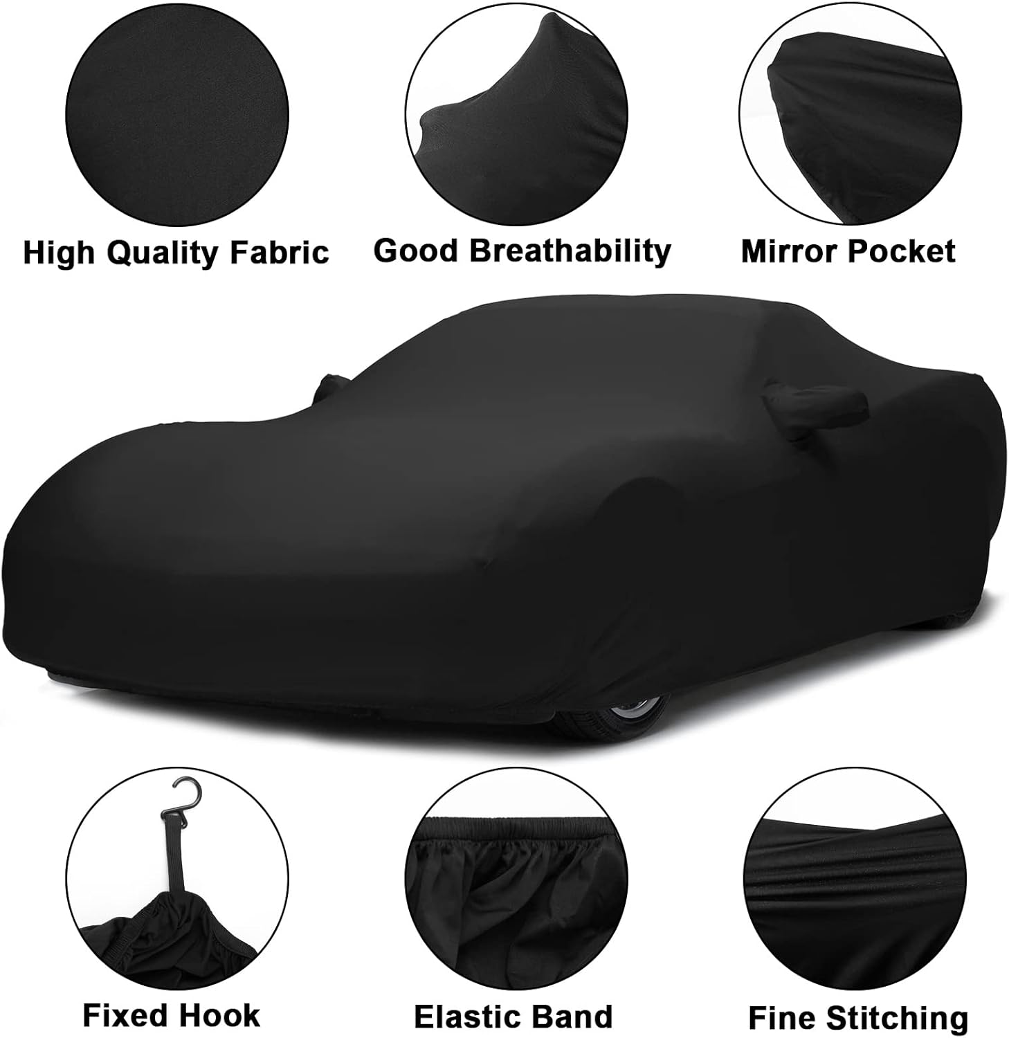Indoor Car Cover Replace for 1998-2025 Porsche 911 (991/992/996/997 Series), Luxurious Soft Stretch Satin Custom-fit Indoor Car Cover for Dust-Proof, Underground Garage, Car Show (911)