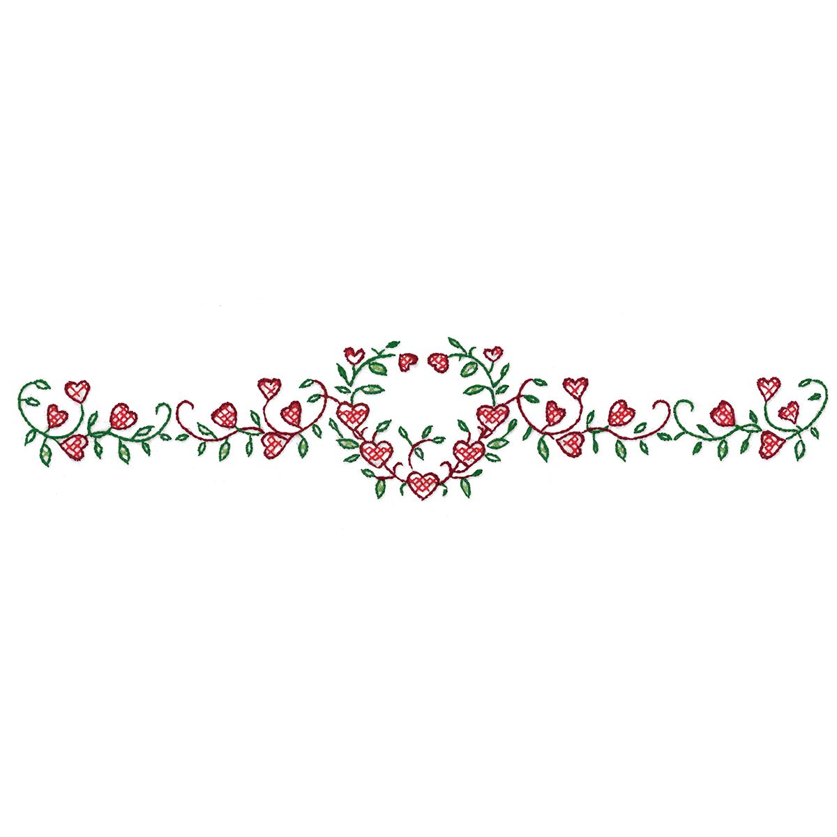 Tobin Stamped Pillowcases, Heart Vine, 20" x 30" Embroidery Kit, 20 Inches x 30 Inches - Image 2