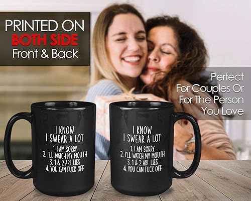 Miniatura 5 de Taza de café Sarcastic Sayings de 15 onzas, color blanco  One Service That I Offer  Divertido juego de palabras grosero para adultos broma hillarante