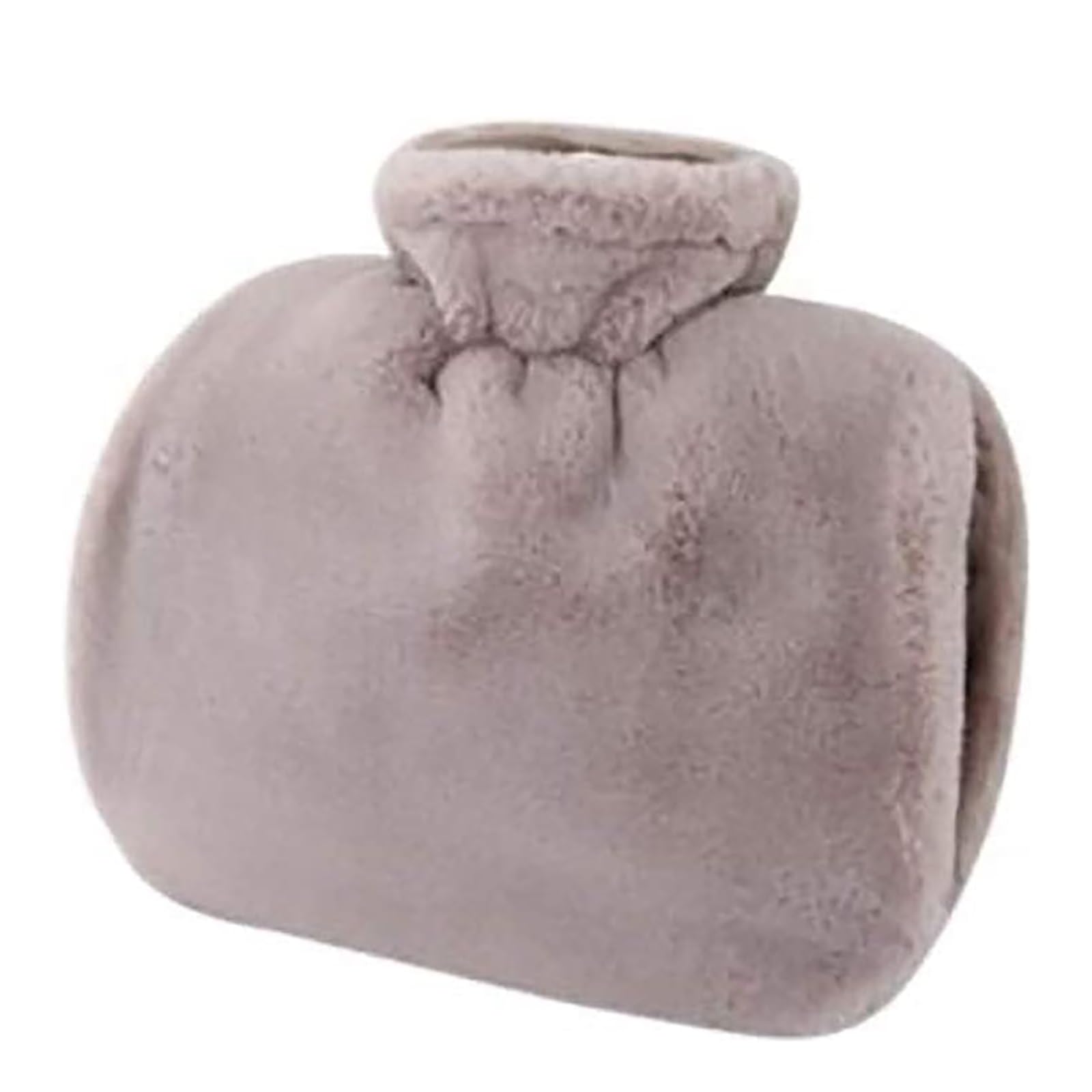 Bouillotte portable, bouillotte en PVC, avec housse en velours amovible, thérapie par le chaud et le froid (marron)