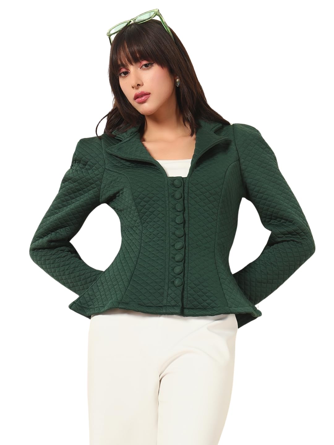 tandul Women Elegant Green Blazer-picture-27