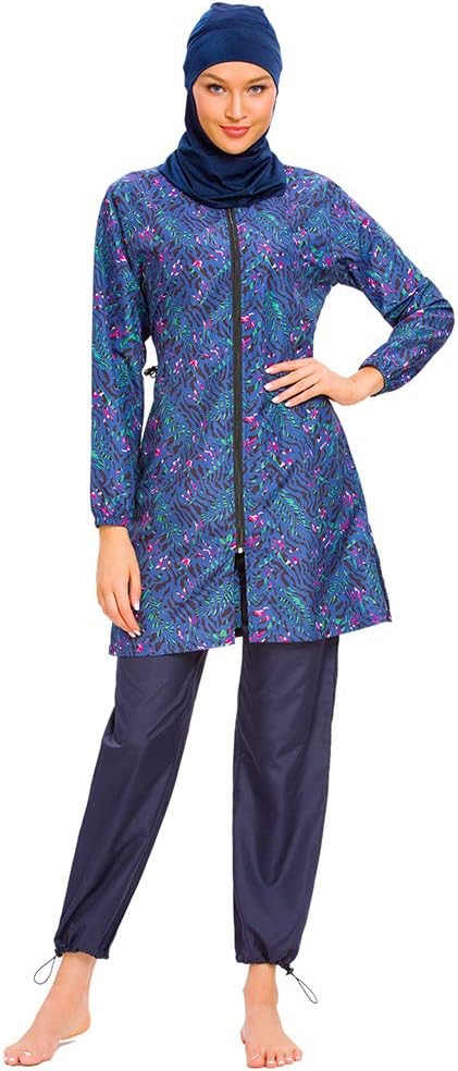 ShuoBeiter Muslim Swimwear for Women Modest Full Cover Islamic Hijab Sportswear Suit Burkini