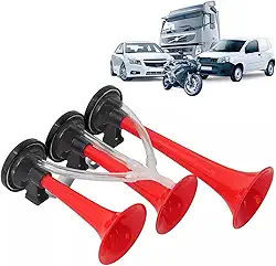 Buzina Verdureiro Caminhão Carro 3 Corneta A Ar Automotiva