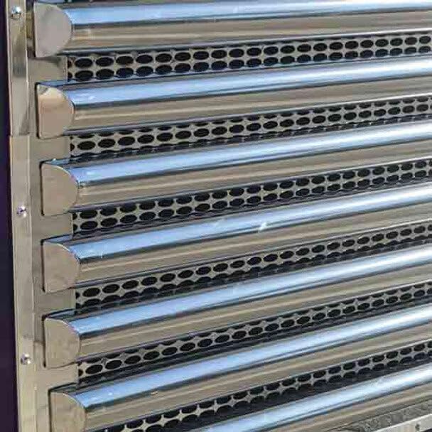Replacement For PETERBILT 389 GLIDER YEAR 2014 304 STAINLESS STEEL HALF MOON HORIZONTAL GRILLE BAR 39 INCHES by Technical Precision