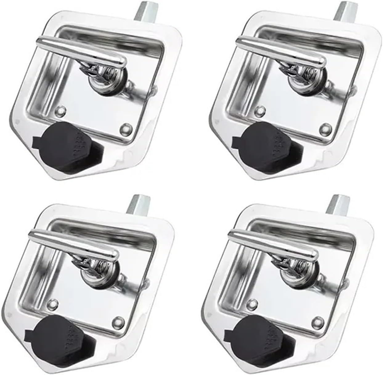 XK126Stainless Steel Trailer Folding T Compression Handle Paddle Latch RV Truck Toolbox Lock for Drawer 1Pcs