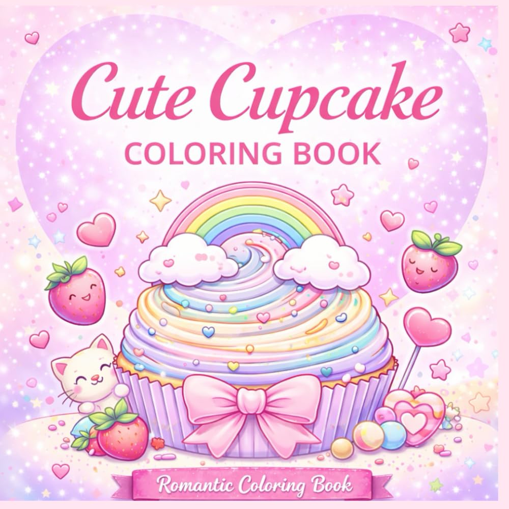 Cute Cupcake Coloring Book