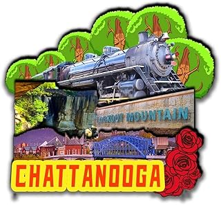 Chattanooga Tennessee Refrigerator Magnets 3D Wood Products Friction Resistant Travel Souvenirs Home and Kitchen Decor-2